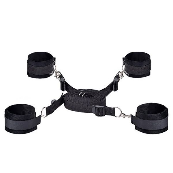 CANWIN Réglable Furry Fetish Under Bed Restraint Kit avec Menottes et Cheville Cuff Bondage Collection pour couples SM action 17302