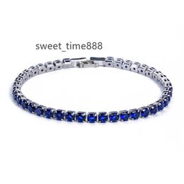 CAOSHI Luxe 925 Verzilverde Ronde Glanzende Tennis Crystal Gemstone Chain Bangle Bruiloft Polsband Charm armbanden vrouwen