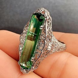 CAOSHI Luxe Vrouwelijke Vintage Stijl Ringen voor Feest Prachtige Accessoires Dame Delicaat Ontwerp Verjaardag Sieraden Chic Gift 240110