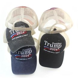 Pet 2024 Baseball Keep America First Hat 18 stijlen Buitensporten Geborduurde Trump-hoeden s