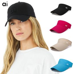 Bola de gorra fuera de servicio 66al0lu1u diseñador de yoga buaseball moda verano womenversatile sunvisor wear gat de pato ducktague para viajar aerlift solar visordistrict