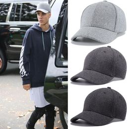 Gorra negra gris para hombre, gorra de béisbol de cabeza grande, gorra con visera para adultos con circunferencia de gran tamaño, 55-62cm, lana, Hip Hop Hat252D