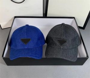 Cap Designer Hat HatBall Caps 2022 Gorra de béisbol Azul oscuro Negro Denim Sombrero para el sol Diseñador de moda Hombres Tendencia Visor Casquette Gorra Sombreros