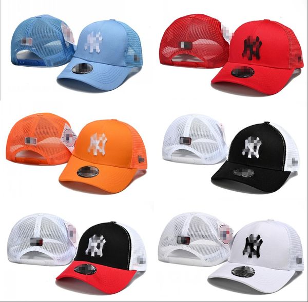 Gorra sombrero de diseñador gorra de casqueta de lujo letra de color sólido NY diseño sombrero sombrero de moda temperamento estilo partido Gorras de béisbol Hombres Mujeres Gorra de béisbol