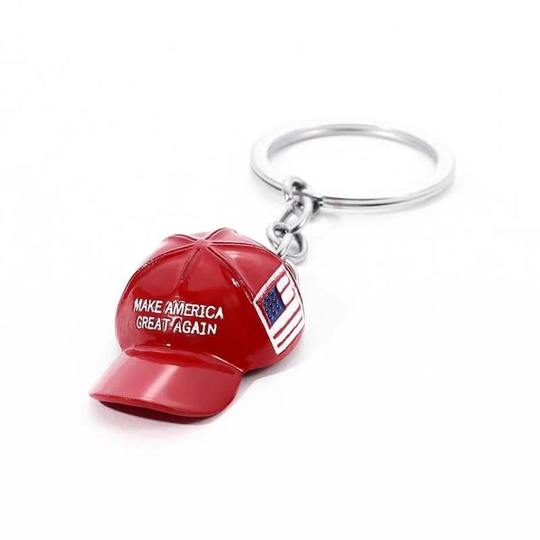 CAP Trump Red Keychain American Flag Accessories Keychains de metal s