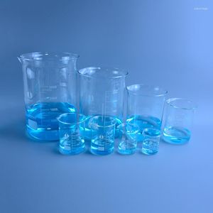 Capaciteit 50 ml-3000 ml lage vorm beker meten van glaschemie lab borosilicaat transparante groothandel