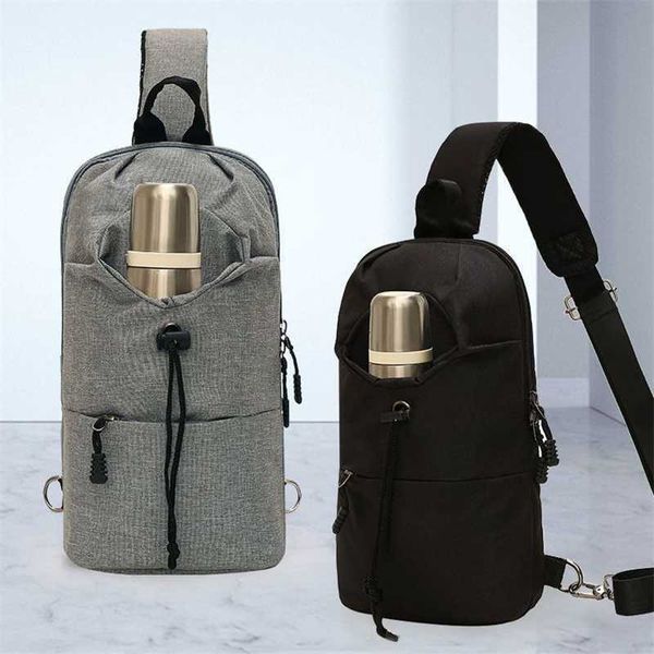 Sac de poitrine de Style coréen pour hommes, petit sac à dos diagonal à la taille, polyvalent à bandoulière simple, grand téléphone portable
