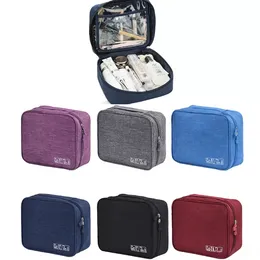 Capacité femmes trousse de maquillage avec fermeture éclair trousse de toilette Portable sac de voyage dame pochette cosmétique avec 6 couleurs livraison gratuite