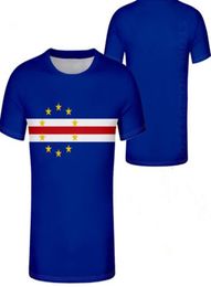 Cape Verde Male Youth T-shirt Nom de nom sur mesure country t-shirt Nation Flag Cv Portugais College Print PO ISLAND CL8261036