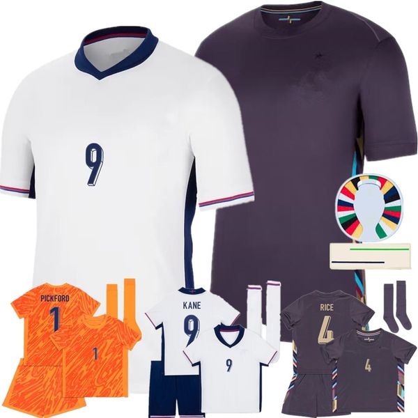 Inglaterra Inglaterra Bellingham Jerseys de fútbol Versión 2024 Equipo nacional Kane Sterling Rashford Pickford Foden Fútbol Camisa de fútbol