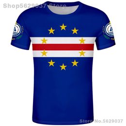 KAAPVERDIE t-shirt diy gratis custom made naam nummer land t-shirt natie vlag cv portugees college print po eiland kleding 220702