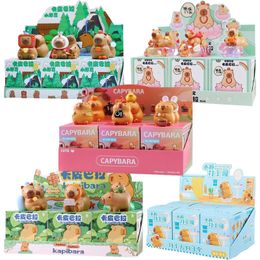 Série Capibala Trendy Play Blind Box Little Bean émotionnel King Capibala Poupées de dessins à la main et cadeaux de jouets pour enfants 240506
