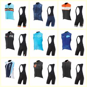CAPO équipe Cyclisme Maillot sans manches Gilet cuissard à bretelles ensembles Hommes Été 3D pad Respirant Vêtements à séchage rapide Maillot Ciclismo U81632