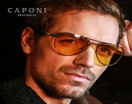 Caponi klassieke zonnebrillen voor mannen pochromic dag en nacht rijden gele bril Polit vissen Men039S zonnebril bsys31041230746