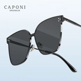 Caponi Mens Sunglasses Nylon Fashion Trend Alloy Sun Glasse 100% UV400 Protection des nuances de marque originales CP23011240403