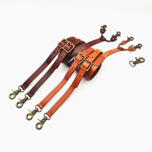 Capris 2* 130cm brede vintage mannen Suspenders broek 4 haken Browny Back verstelbare riem leerverblijfs heren damesbladen beugel man