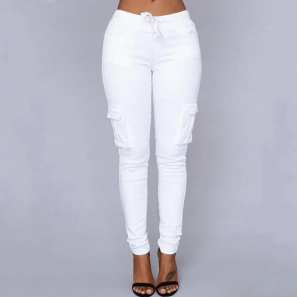 Capris 2023 Pantalones blancos de gran tamaño mujeres