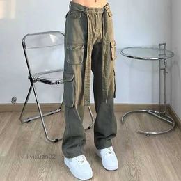 Capris 2023 Ropamujer Cargo Femmes Pantalon de travail de couleur unie avec plusieurs poches Casual Taille haute À la mode Polyvalent Tro Pantalon cargo pour hommes MGEV C4SJ