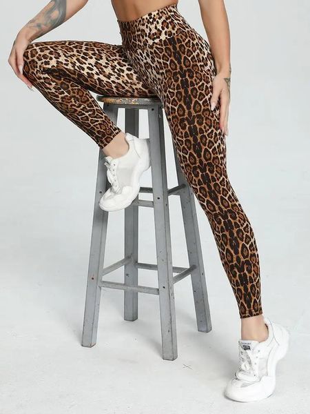 Capris Fittoo Leggings de leopardo de piel de serpiente para mujer, pantalones deportivos de entrenamiento con lápiz de lijado, mallas sexis de cintura alta para mujer con realce