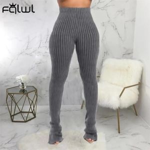 Capris Fqlwl Otoño Streetwear Mujeres Pantalones elásticos negros Cintura alta Azul Gris Pantalones pitillo Leggings Moda Pantalones casuales Mujeres 2021