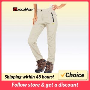 Capris Magcomsen Dames Sneeuwski -broek Fleece gevoerde waterdichte zachte shell broek Fall Winter Warm Wandelpak