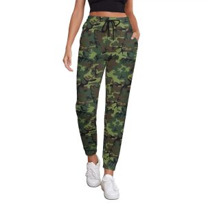 Capri Militaire Camo Jogger Broek Groen Camouflage Streetwear Joggingbroek Lente Vrouwen Thuis Gedrukt Big Size Broek Verjaardagscadeau