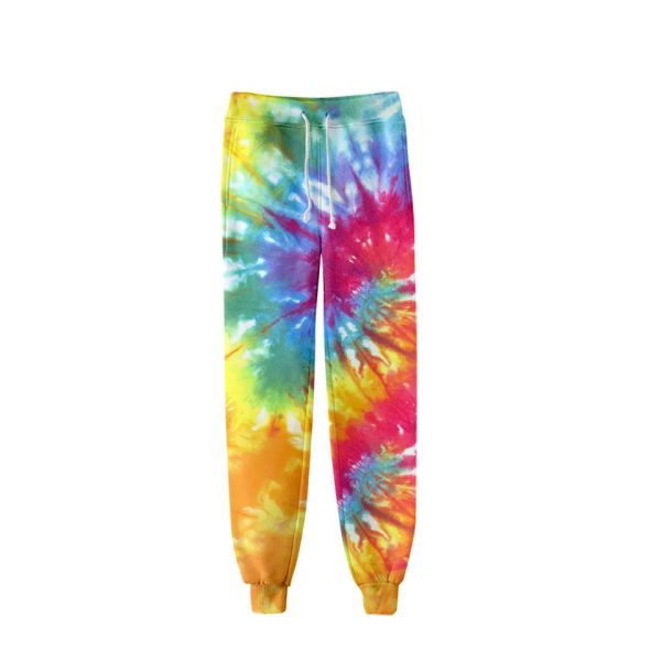 Capris nueva gran oferta pantalones con estampado 3D Tie Dye rosa y verde pantalones psicodélicos coloridos ropa de calle hombres/mujeres pantalones de chándal