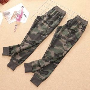 Capri Zomer Winter Outdoor Luxe Camouflage Dames Casual Wandelbroek Losse katoenen broek met hoge taille Activiteiten Joggingbroek Vrouwelijk