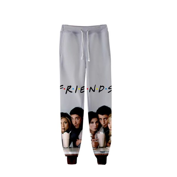 Capris U.S. Classic TV Series Friends Pantalones de chándal con estampado 3D Pantalones de correr de moda Pantalones de chándal Harajuku Pantalones de calle para hombres/mujeres