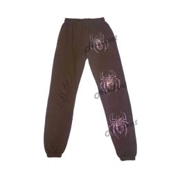 Capris Y2K printemps automne araignée strass pantalons de survêtement femmes jambe large pantalons de survêtement harajuku femmes pantalons Swearshirt costumes Pent pantalon ample