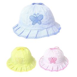 Casquettes 1 PC Bébé Chapeau Fille Magique Réversible Seau Cap pour 3 à 12 Mois Infant Enfants Filles Toddler Soleil Chapeaux D'été Fleur Bow-noeud Style P230424