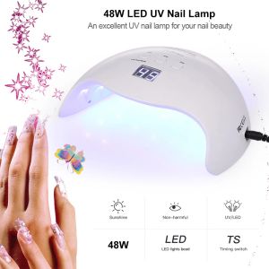 Caps 48W UV LED NAIL LAMP ZONLICHT NAIL GEL DROYER HINE FINGERNAILS TOENAILS CULTING HINE NAKER ART TROBLEID