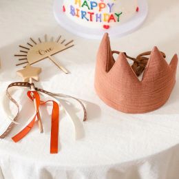 Casquettes anniversaire casquettes anniversaire couronne chapeau ensemble nouveau-né bébé anniversaire bandeau canne ensemble bébé photographie accessoire décoratif ensemble cadeau