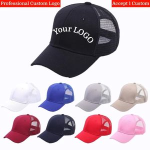 Gorras Gorras de béisbol bordadas personalizadas para hombres y mujeres, sombrero de camionero, gorra Snapback de diseñador, gorra de béisbol de Hip Hop, gorra de malla personalizada