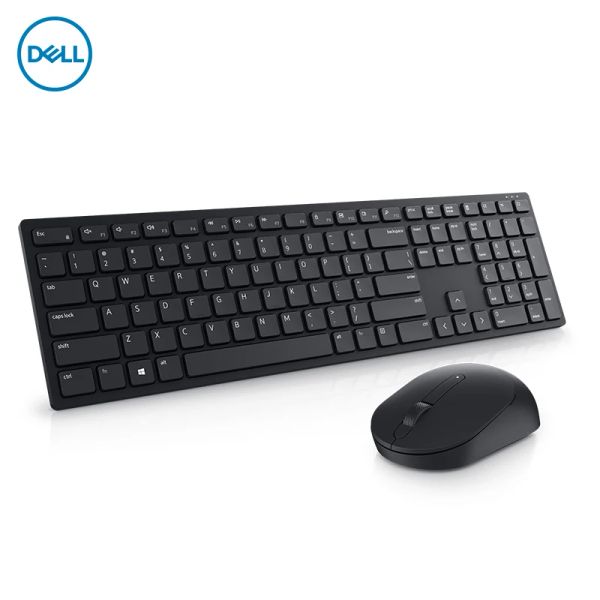 Caps Dell KM5221W Pro Wireless Keyboard y Mouse Combo Combo Programable y Light Indicator Black Black