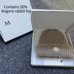 Caps Designer Hat Hat de laine tricot tricot 20% Angora Rabbit Cheveux pour Winter Warmth Protection Tendance de vente à chaud en Europe et en Amérique Pure