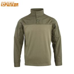 Caps Uitstekende Elite Spanker Outdoor Tactical Men Military Rapid Assault Combat Camo Shirt met lange mouwen met ritszake pocket