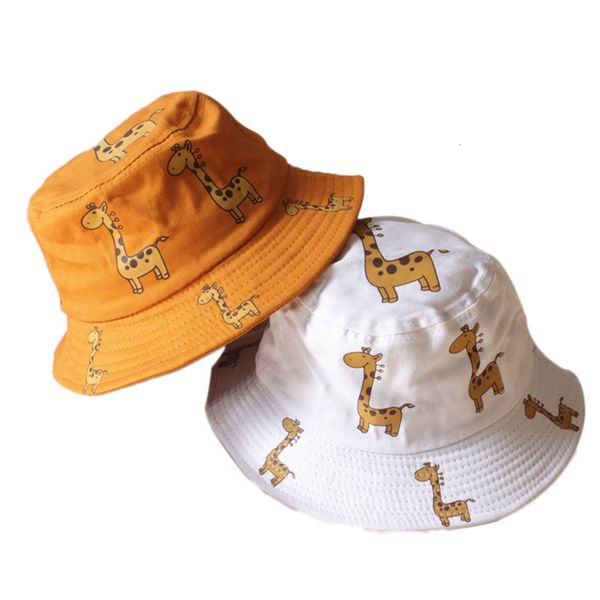 Casquettes Chapeaux -02-10 Lioraitiin Enfants Seau Chapeaux Dessin Animé Girafe Soleil Chapeau Filles Garçons En Plein Air Plage Chapeau Camping Pêche Cap Panama Cap 230418