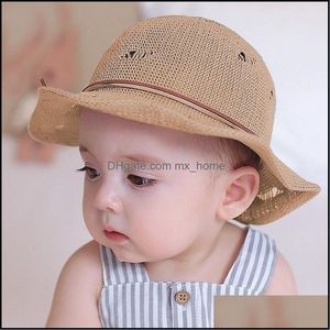 Caps Hats 15526 Baby Summer Fisherman Cap Crochet Leuke kinderen emmer hoed baby kinderen holle st drop levering mxhome dha7m