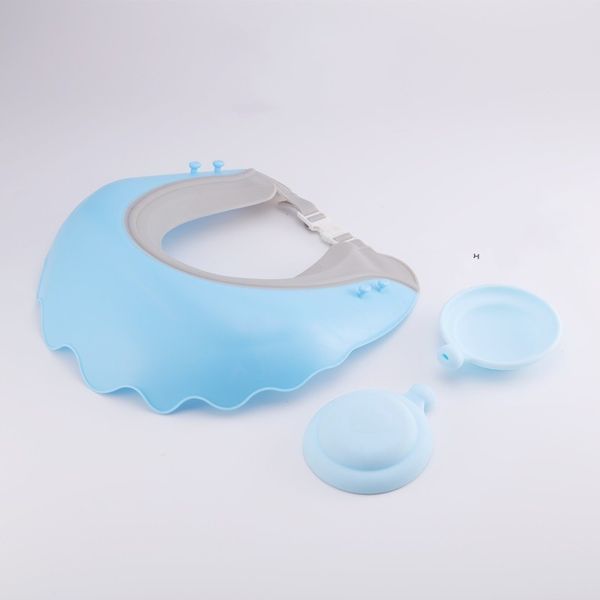 Caps Chapeaux 1PC Capuchon de shampooing en silicone pour enfants Bain de douche réglable avec protecteur d'oreille Couleur bonbon Bouclier de cheveux Chapeau pour enfants 1406 B3