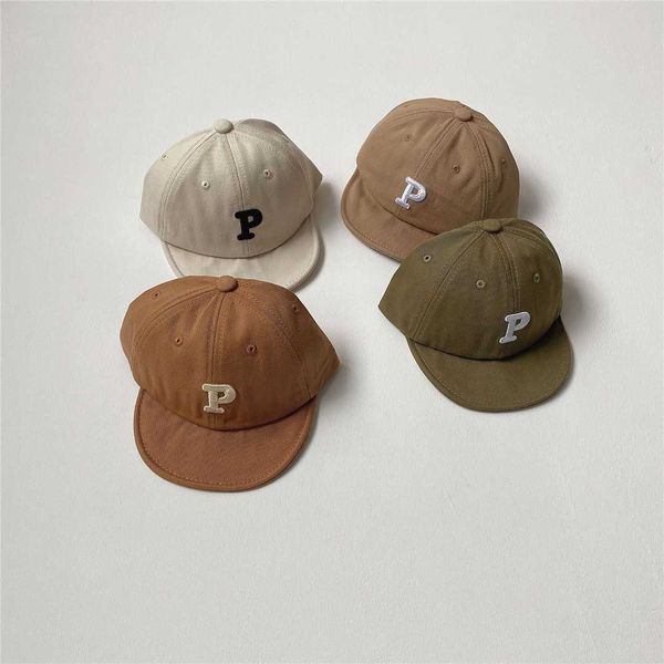 Casquettes Chapeaux 2023 Enfant Casquette De Baseball Pour Filles Garçon Chapeaux D'été Crème Solaire Bébé Chapeau Casual Hip Hop Solide P Lettre Enfants Casquettes Pour 0-2 Y P230323