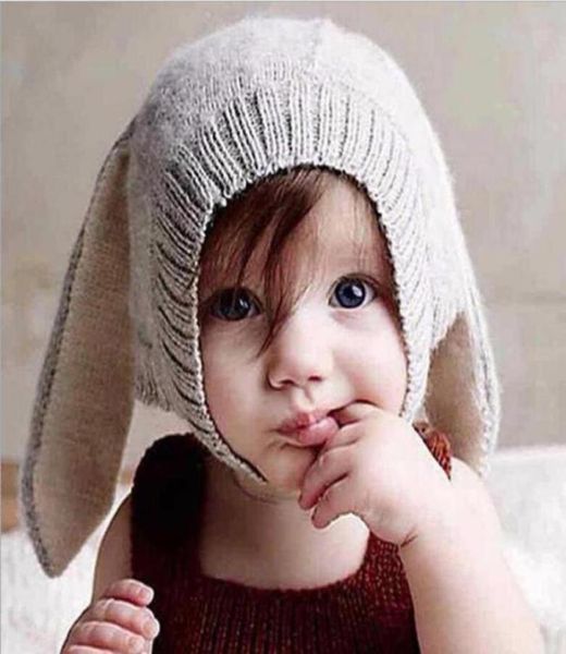 Casquettes Chapeaux Adorable Enfant En Bas Âge Enfants Fille Garçon Bébé Infantile Hiver Chaud Crochet Tricot Chapeau Bonnet Écharpe Mignon Longue Oreille Chapeaux23084695744320