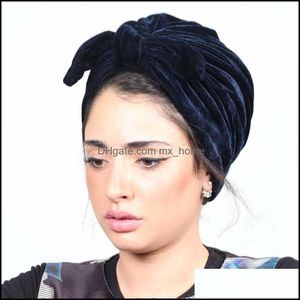 Casquettes Chapeaux Aessories Bébé, Enfants Maternité Fashion Veet Veet Femmes Tête Écharpe Turban Prêt à porter Hijabs Inner Hijabs Femme Musman Hijab India Wrap