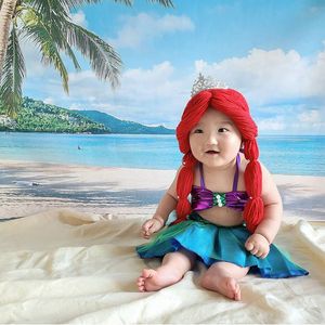 Caps Hoeden Aankomst Kinderen Baby Meisjes Prinses Hoed Haar Pigtail Vlecht Pruik Cap Hand Gebreide Baby Kids Hoeden Caps Pography Props 230726