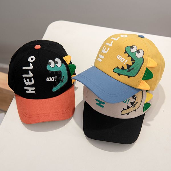 Casquettes Chapeaux Bébé Casquette de Baseball pour Garçon Fille Dessin Animé Dinosaure Enfants Réglable Pare-Soleil Printemps Été Infant Toddler 14Y 230412