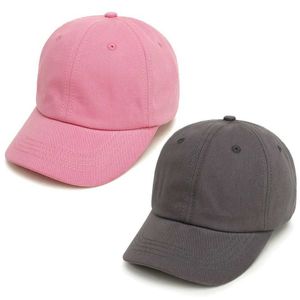 Caps Hats Baby Girl Baseball Cap Pink Black en Wit Gray Low Profile Sun Hat Children's Running Headwar Accessoires G220522