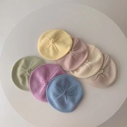 Caps Hats Baby Hat Girls 9-Colour gebreide Beret Girls Cute Hats Childrens Accessories 230313