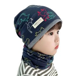 Casquettes Chapeaux Bébé Chapeau Écharpe Haute Qualité Coton Bonnet Printemps Automne Hiver Bébé Casquette pour Garçons Filles Enfants Chapeau Col Écharpe Crâne Cap 231108