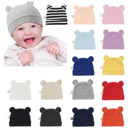 Chapéus Chapéus Chapéu Do Bebê Com Orelhas De Urso Algodão Inverno Quente Acessórios Nascidos Meninos E Meninas Criança Beanie Cap Bonito Infantil Para Kids2343