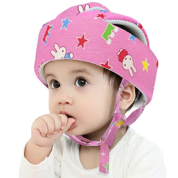 Casquettes Chapeaux Bébé Toddler Casque de sécurité Headguard Bunny Hat Coton Infant Head Protector Kid 6-60 Mois Marche Enfants Cap for Boys Summer 230717